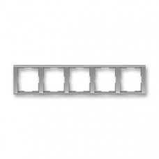 ABB Time® Outlet Frame 5x horizontal (Steel)